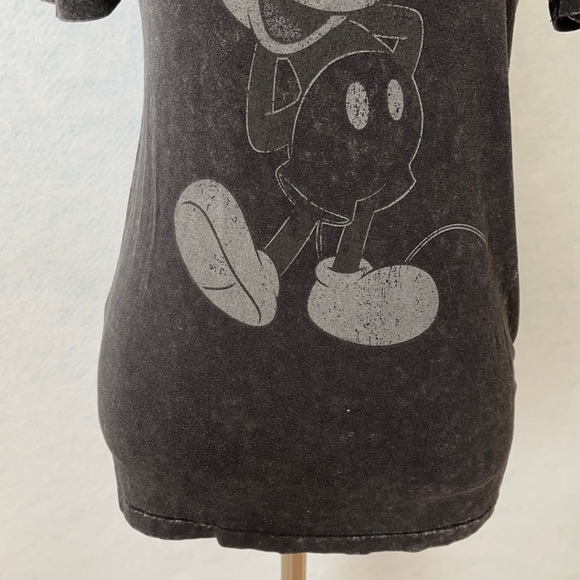 Disney Mickey Mouse Black Stone Wash T-Shirt - Picture 3 of 11